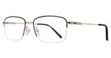 Eye Q Eyewear Eyeglasses LL34 BROWN/GOLD/BRN/GLD
