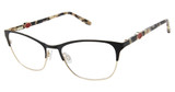 Lulu Guinness Eyeglasses L955 Black / Gold/BLK