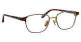 Linda Farrow Eyeglasses LFL1487 ALVAR DRK T-SHELL/ CHCLATE/ LGHT GLD/002