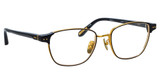 Linda Farrow Eyeglasses LFL1487 ALVAR BLACK/ BLACK/ YELLOW GOLD/001