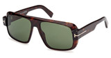 Tom Ford Eyeglasses FT1101 dark havana / green/52N