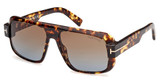 Tom Ford Eyeglasses FT1101 dark havana / gradient brown/52F