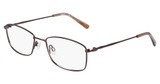Flexon Eyeglasses FLEXON W3040 SHINY BROWN/205