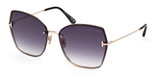 Tom Ford FT1107 shiny rose gold / gradient smoke/28B