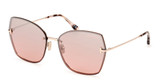 Tom Ford FT1107 shiny rose gold / bordeaux mirror/28U