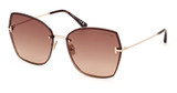 Tom Ford Eyeglasses FT1107 shiny rose gold / gradient brown/28F