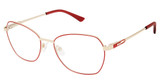 Superflex Eyeglasses SF-1177T RED GOLD/S210