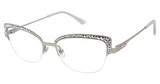 Jimmy Crystal New York Eyeglasses Tortosa Silver/SILVER
