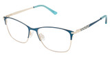 Steel + Tate Eyeglasses SLTA-0020 TURQUOISE GOLD/M204