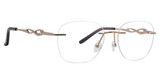Totally Rimless Eyeglasses Tiara 380 ROSE/ROS