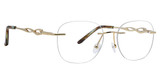Totally Rimless Eyeglasses Tiara 380 GOLD/GLD