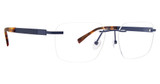 Totally Rimless Eyeglasses Analog 382 BLUE/BLU