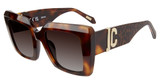 Just Cavalli Eyeglasses SJC104 Shiny Dark Havana 0752