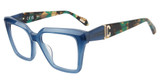 Just Cavalli Eyeglasses VJC117 Shiny Opal Dark Blue 0D99
