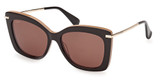 MaxMara Eyeglasses MM0101 dark brown/other / brown/50E