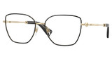 Burberry Eyeglasses BE1390 LIGHT GOLD WITH BLACK RI/1326