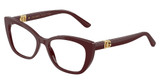DOLCE & GABBANA Eyeglasses DG3398 BORDEAUX/3091