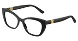 DOLCE & GABBANA Eyeglasses DG3398 BLACK/501