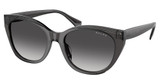 Ralph Eyeglasses RA5324U SHINY TRANSPARENT BLACK/55368G