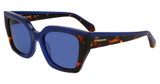 Ferragamo Eyeglasses SF2035S OPALINE BLUE/DARK TORTOISE/424