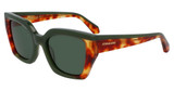 Ferragamo Eyeglasses SF2035S OPALINE KHAKI/BLONDE TORTOISE/335