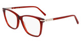 Ferragamo Eyeglasses SF3013 TRANSPARENT RED/616
