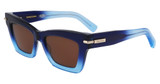 Ferragamo Eyeglasses SF2031S GRADIENT DARK BLUE TRANSPARENT/415