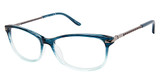 Nicole Miller Eyeglasses LOMBARDY GUN/GREEN/C01