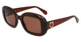 Ferragamo Eyeglasses SF2038SE TRANSPARENT BROWN/232