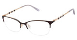 Lulu Guinness Eyeglasses L957 eggplant/EGG