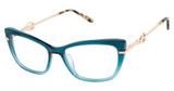 Lulu Guinness Eyeglasses L251 teal/TEA