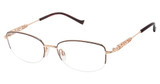 Tura Eyeglasses R151 burgundy/rose gold/BUR