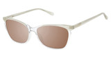 Lulu Guinness Eyeglasses L196 silver/crystal/SIL