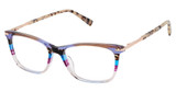 gx by GWEN STEFANI Eyeglasses GX118 purple stripe/PUR