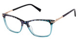 gx by GWEN STEFANI Eyeglasses GX118 teal leopard/TEA