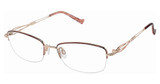 Tura Eyeglasses R153 burgundy/rose gold/BUR