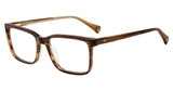 John Varvatos Eyeglasses VJVC021 Brown Horn 0BRH John Varvatos Eyeglasses VJVC021 Brown Horn 0BRH