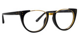 Linda Farrow LFL136 IRIS BLACK/ YELLOW GOLD/ OPTICAL/060