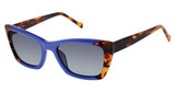 Nicole Miller Eyeglasses SOLANA BLUE/TORTOISE/C02