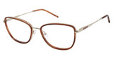 Nicole Miller Eyeglasses TORINO GOLD / BROWN/C01