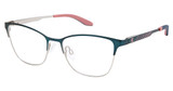 Champion Eyeglasses WCFIT 101 MATTE TEAL/GOLD/C02