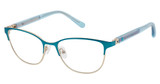 Champion Eyeglasses CHARM MATTE TEAL/GOLD/C02