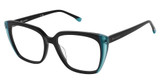 Champion Eyeglasses MARGOT BLACK/TEAL/C01