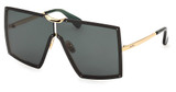 MaxMara Eyeglasses MM0117 shiny deep gold / green/30N