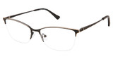 Nicole Miller Eyeglasses WAVERLY BLACK/GOLD/C01