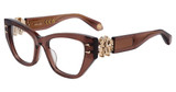 Roberto Cavalli Eyeglasses VRC075M Shiny Transp. Brown 06ME