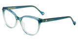 Yalea Eyeglasses VYA170 Green Gradient Azure 0C44