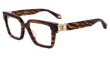 Roberto Cavalli Eyeglasses VRC100 Striped Chelsea Havana 04AH