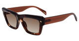 Police Eyeglasses SPLP48M Shiny Light Havana 02AD