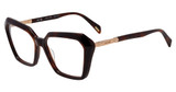 Police Eyeglasses VPLP55M Shiny Dark Havana 0752